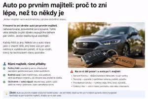 Bezpečnost: Auto po prvním majiteli: proč to zní lépe, než to někdy opravdu je