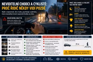 Celkový stav: Neviditelní chodci a cyklisté: proč je řidič často uvidí příliš pozdě