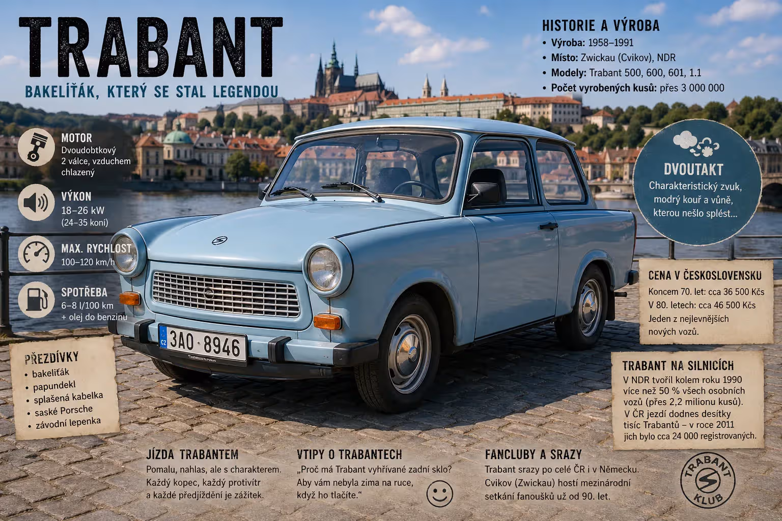 Trabant: bakeliťák, který smrděl, drnčel a stal se legendou