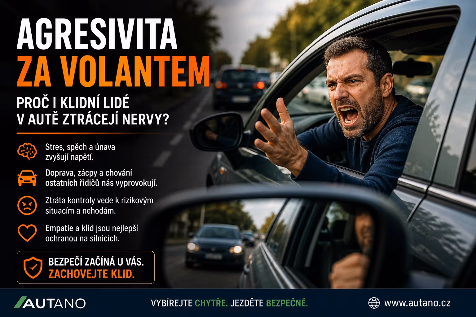 Agresivita za volantem: Proč i klidní lidé v autě ztrácejí nervy?