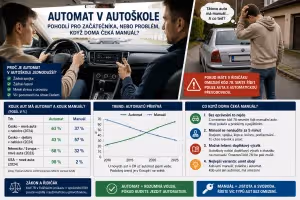 Automat v autoškole: Automat v autoškole: kdy pomůže začátečníkovi a kdy zkomplikuje manuál