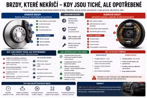 Bezpečnost: Brzdy, které nekřičí: kdy jsou tiché, ale opotřebené