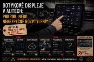 Bezpečnost: Dotykové displeje v autech: pokrok, nebo nebezpečné rozptýlení?