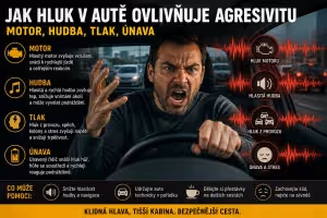 Bezpečnost: Jak hluk v autě zvyšuje agresivitu a stres řidiče