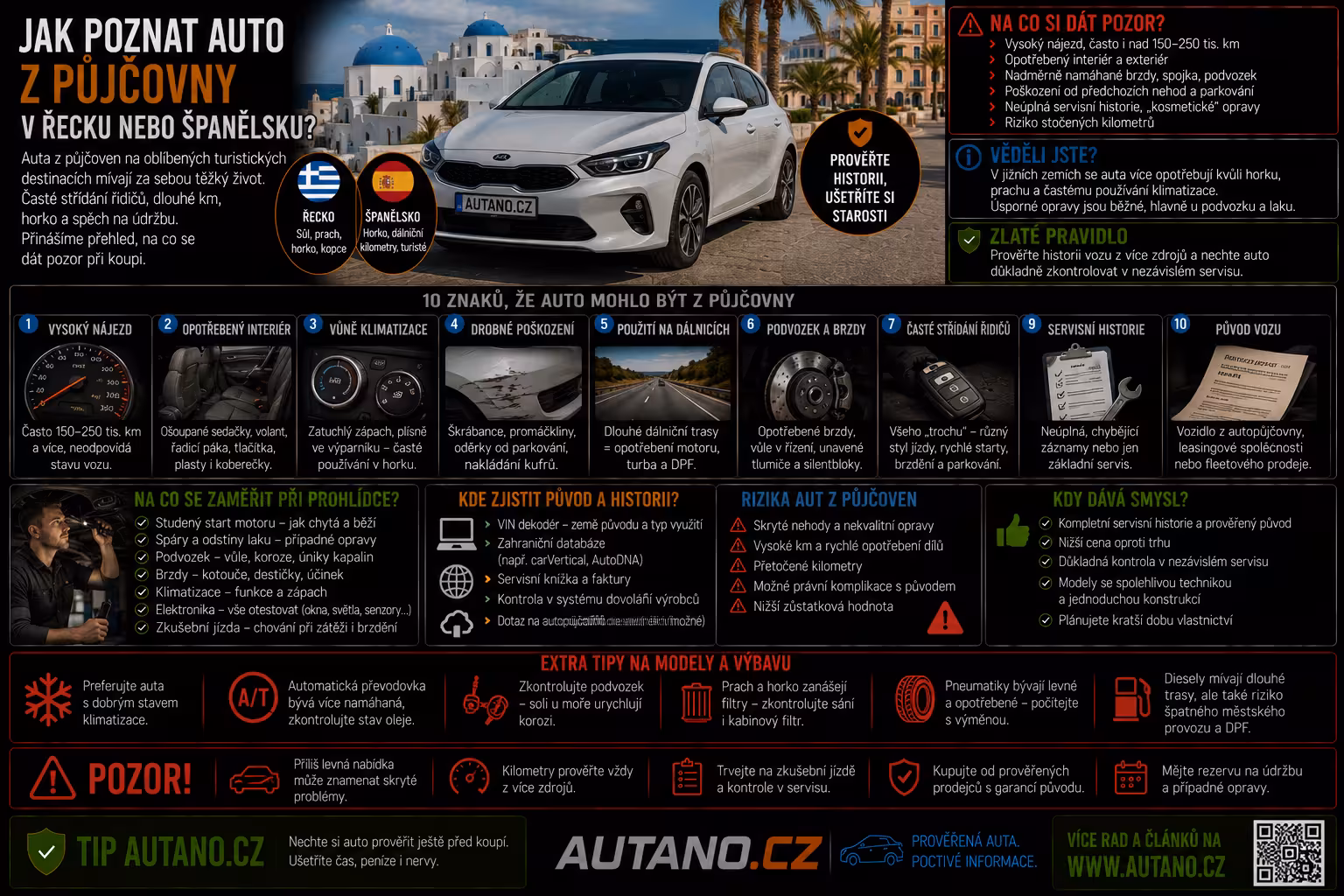 Ojetina z dovolené: Jak poznat auto z půjčovny v Řecku nebo Španělsku?