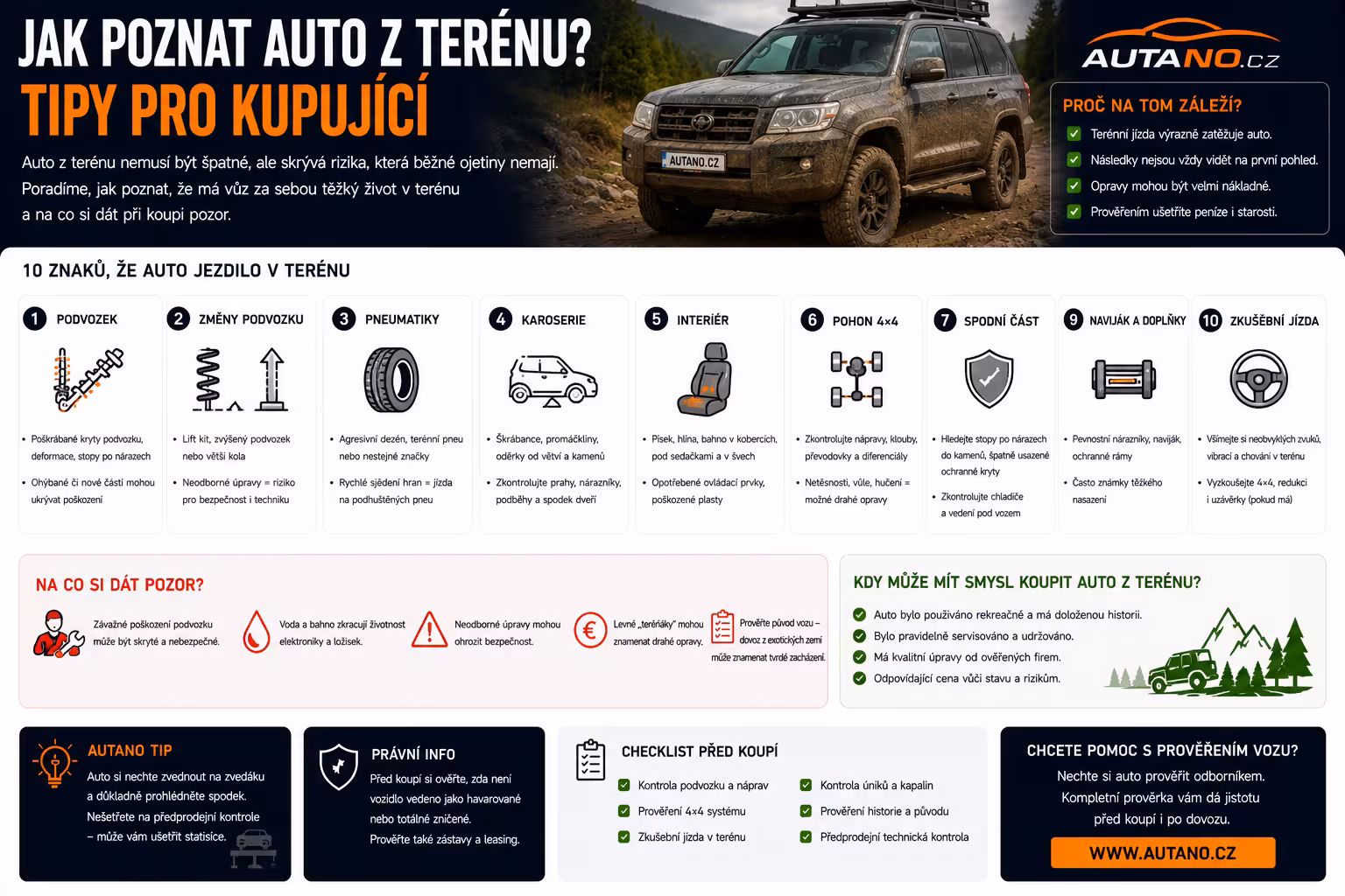 Jak poznat terénní minulost ojetiny: Městský křižník, nebo zničený dříč?