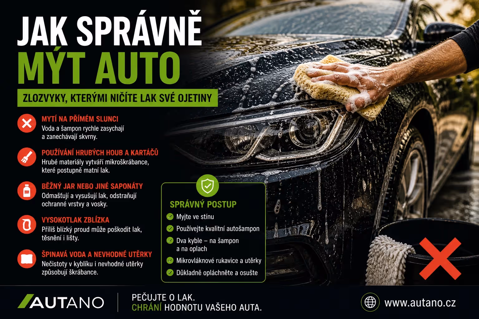 Jak správně mýt auto: Zlozvyky, kterými ničíte lak své ojetiny