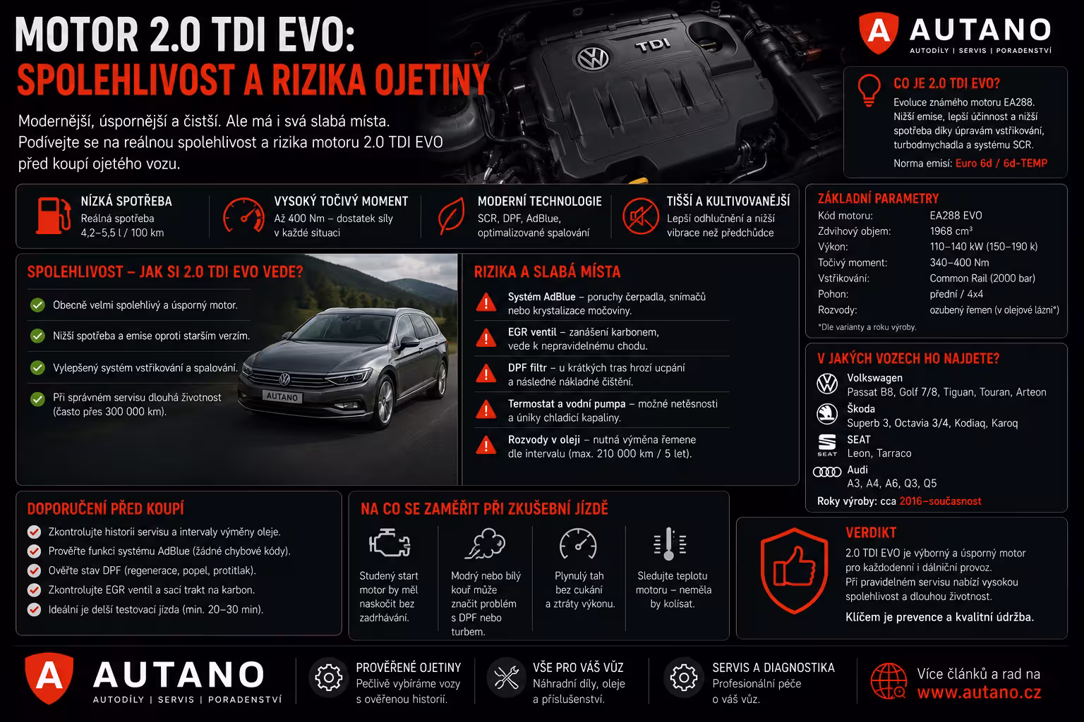 Motor 2.0 TDI EVO: Je novější generace dieselu skutečně lepší volbou?