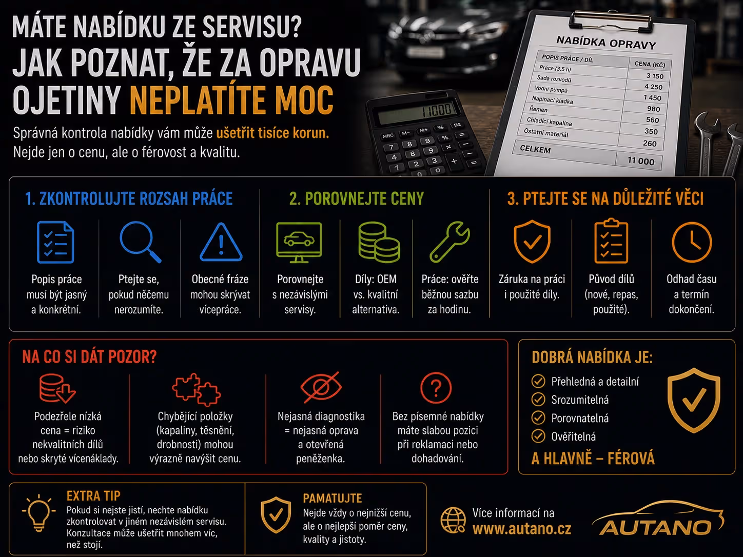 Finance: Máte nabídku ze servisu? Jak poznat, že neplatíte moc