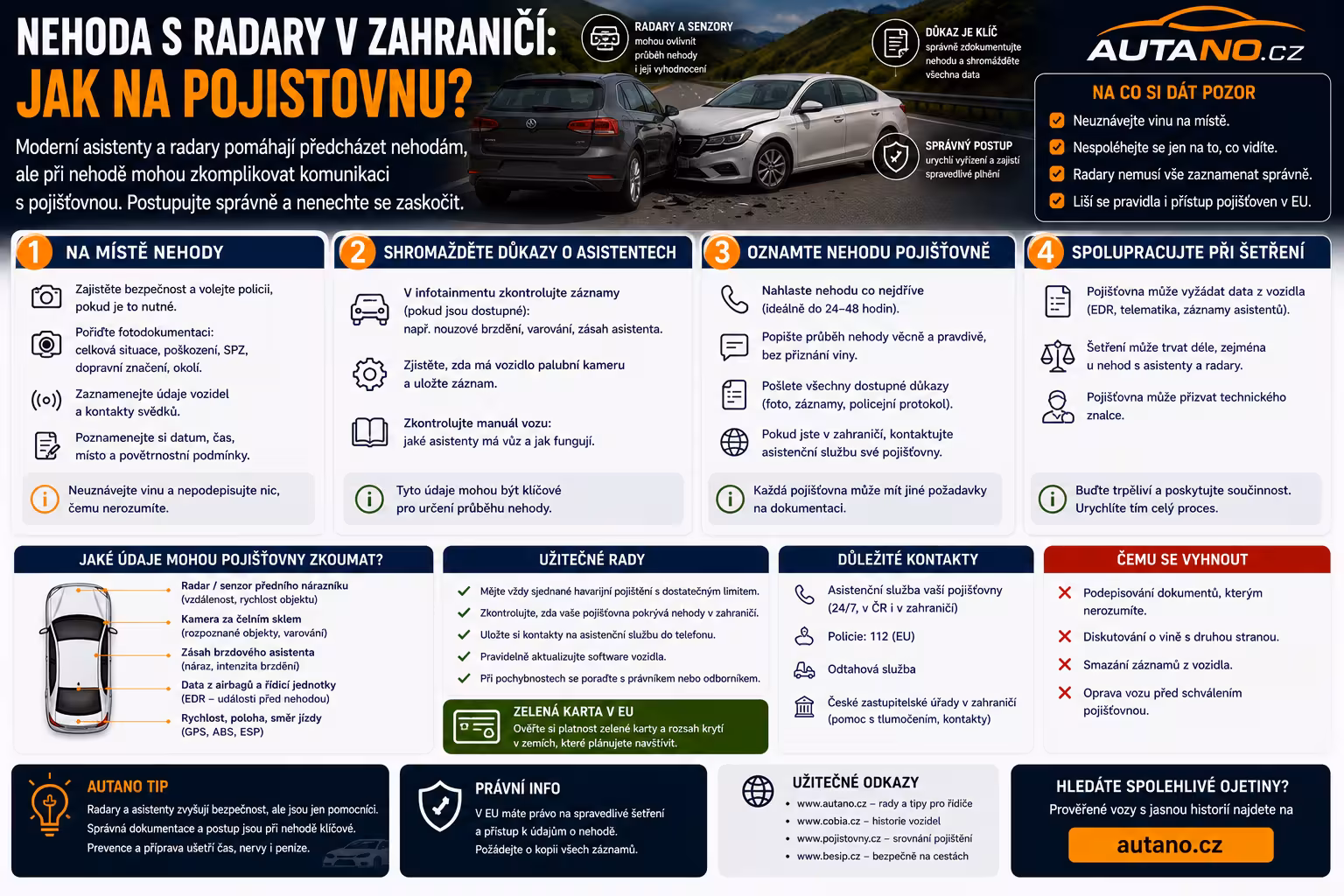Nehoda v zahraničí: Jak ohlídat opravu drahých radarů a kamer?