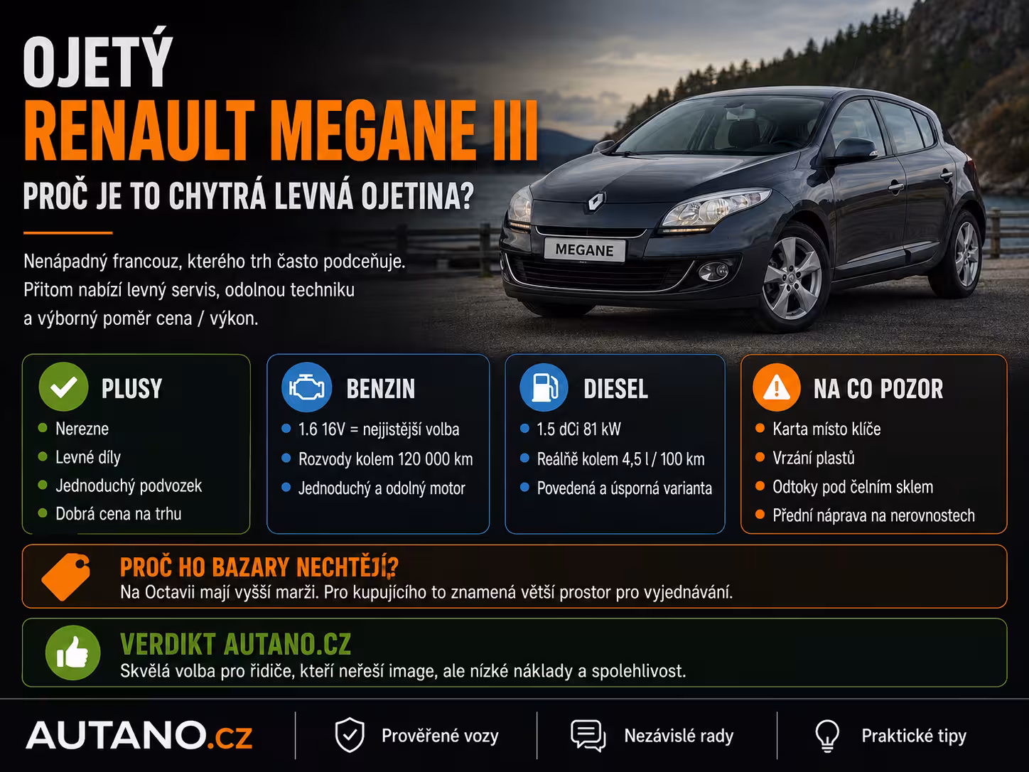 Ojetý Renault Megane III: Proč ho bazary nechtějí a jak toho můžete chytře využít?