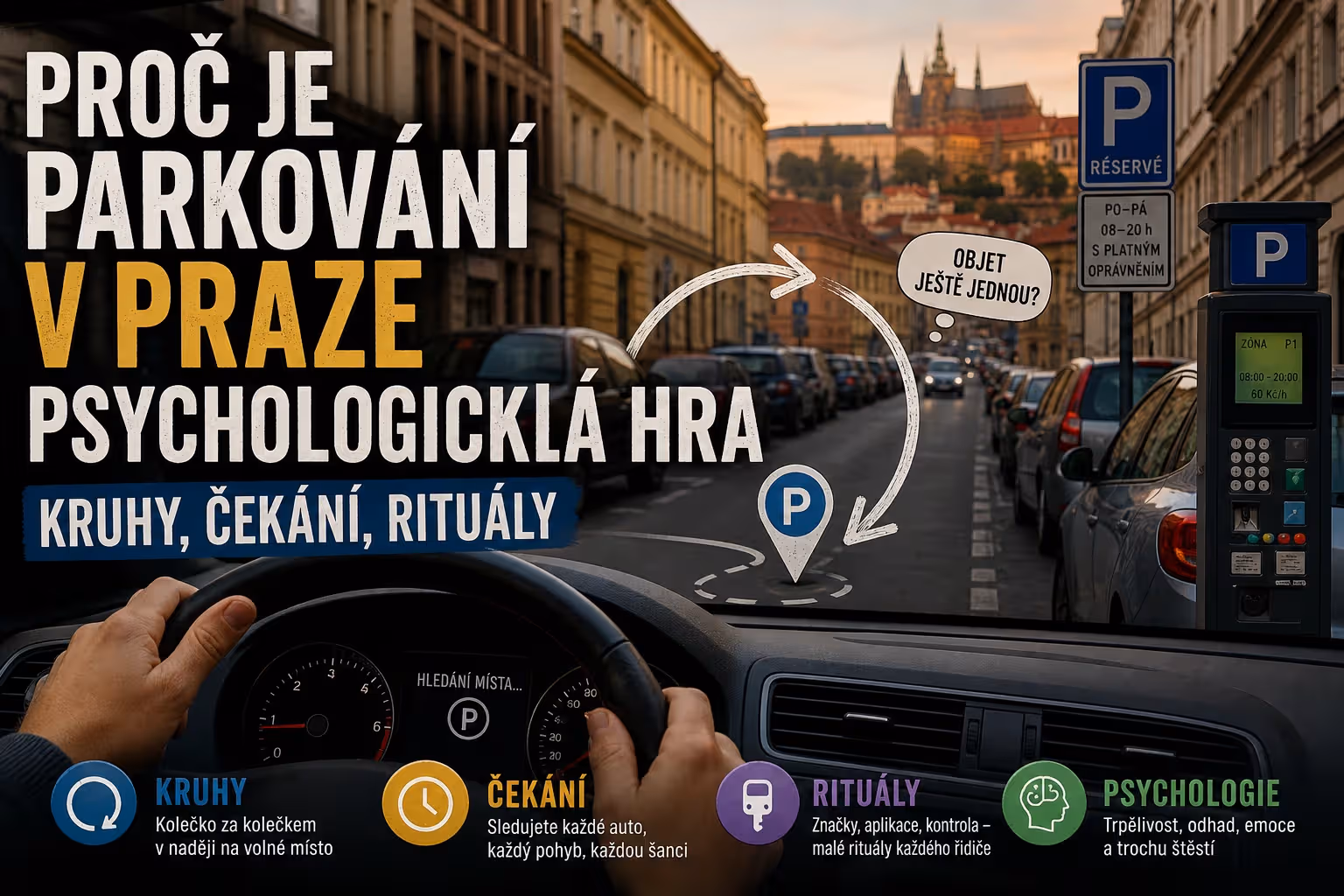 Proč je parkování v Praze psychologická hra: kruhy, čekání a malé řidičské rituály
