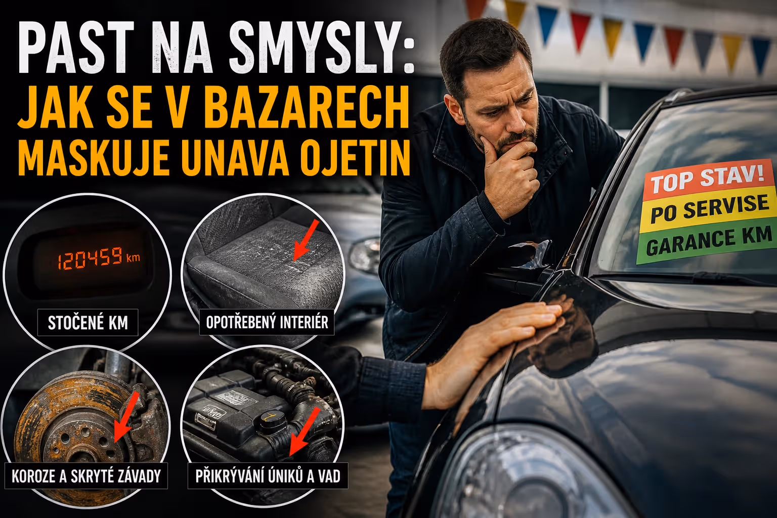 Autobazar: Past na smysly: jak bazary maskují únavu ojetin