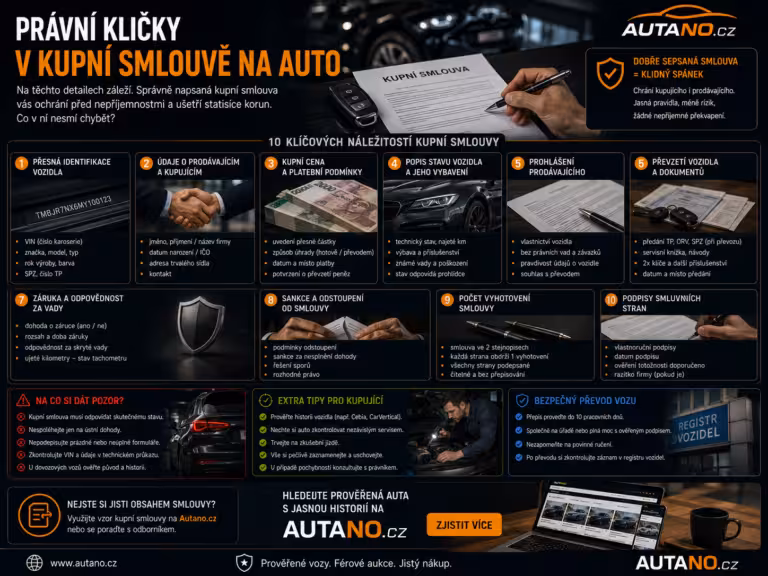 Bezpečnost: Právní kličky v kupní smlouvě na auto