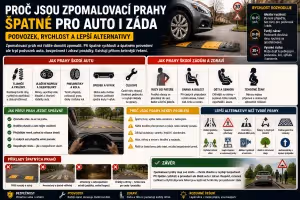 Bezpečnost: Proč jsou zpomalovací prahy špatné pro auto i záda řidiče