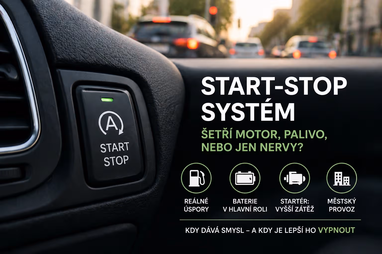 Start-stop systém v autě: kdy opravdu šetří palivo a kdy jen zkouší nervy řidiče