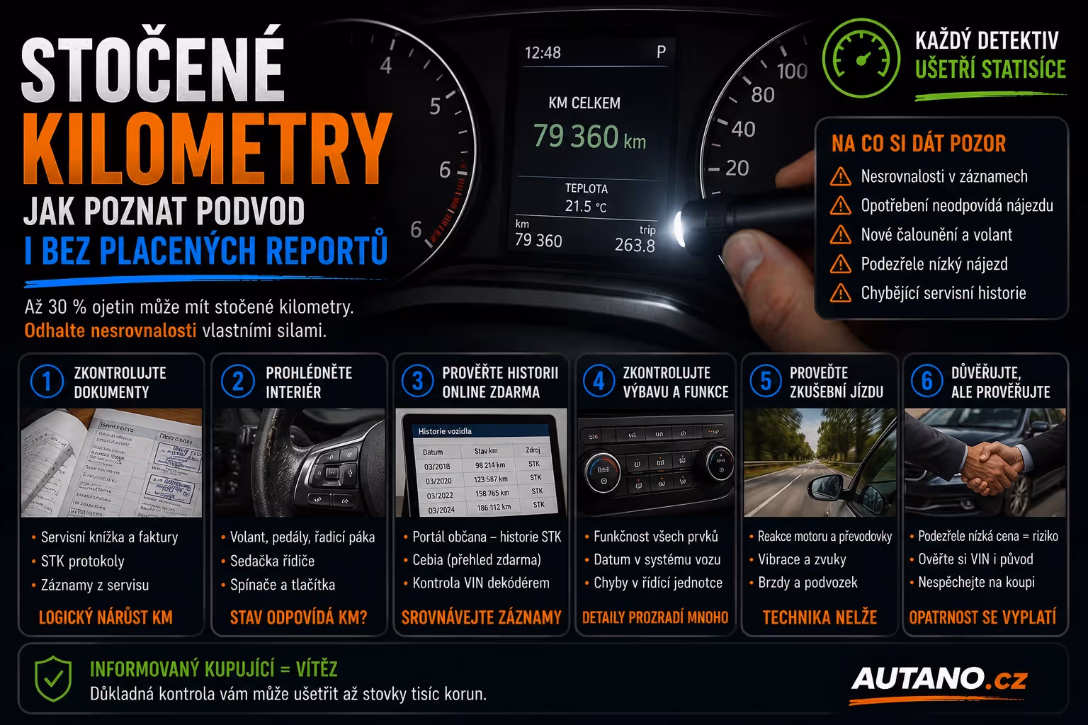 Stočené kilometry: Jak poznat podvod i bez placených reportů